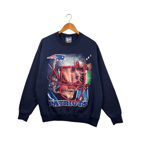 Vintage Lee New England Patriots NFL Football Sweatshirt Large - Picture 1 of 7